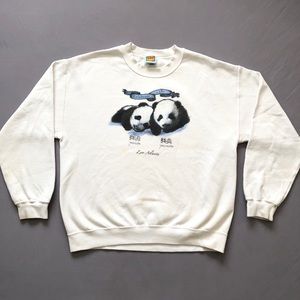 Vintage Atlanta Zoo Panda Crewneck Fleece